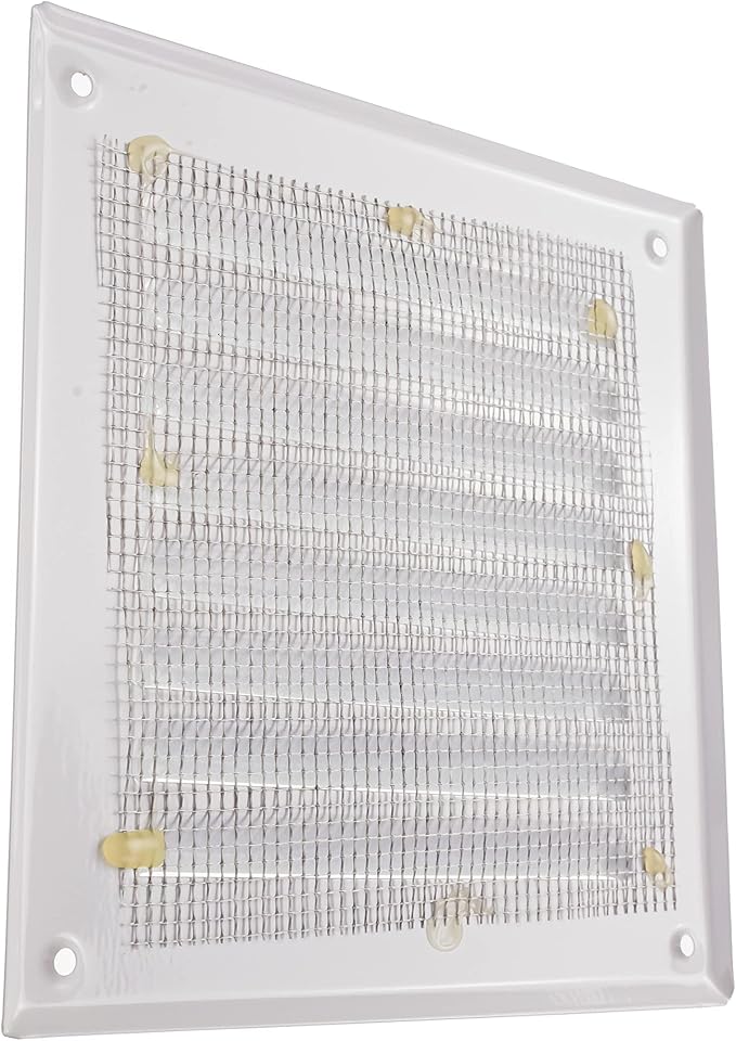 Vent Systems - 5 x 5 Inch Pack of 5 White Metal Square Soffit Air Vent Grille - Image 6