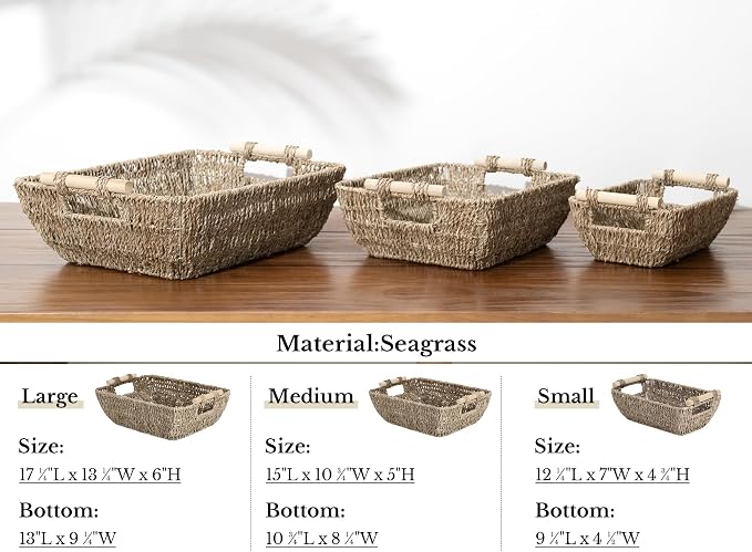StorageWorks Hand-Woven Large Storage Baskets - Image 8