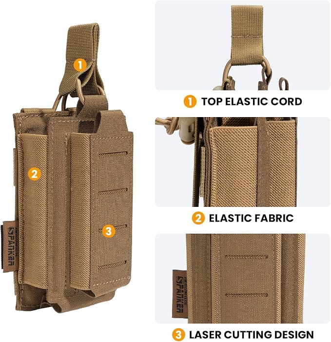 EXCELLENT ELITE SPANKER Tactical Open-Top Single/Double/Triple Molle Mag Pouch - Image 3