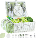 Neti Neti Wicker Picnic Basket for 4 by NetiNeti