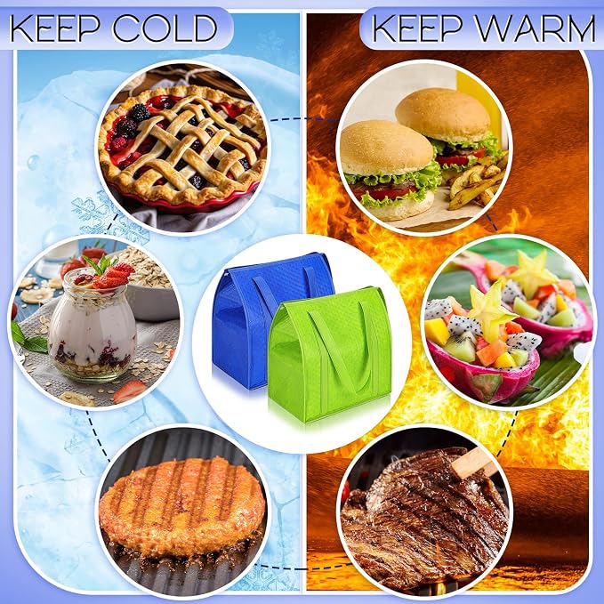 10 Pack Large Insulated Grocery Bags Reusable Shopping Bags - Image 5