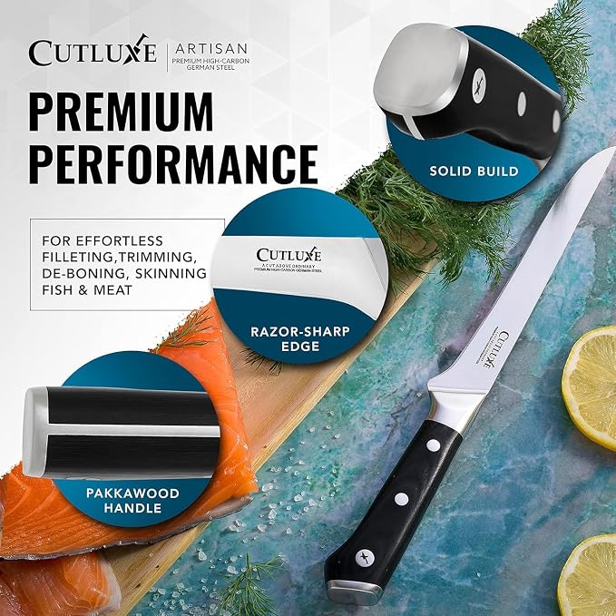 Cutluxe Carving Knife Set for BBQ & Brisket – Razor Sharp German Steel Slicing - Image 9