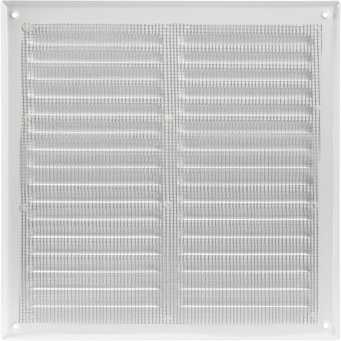 Square Ventilation Grille / 10" x 10" Inch Inside Measurement/White Metal Air - Image 3