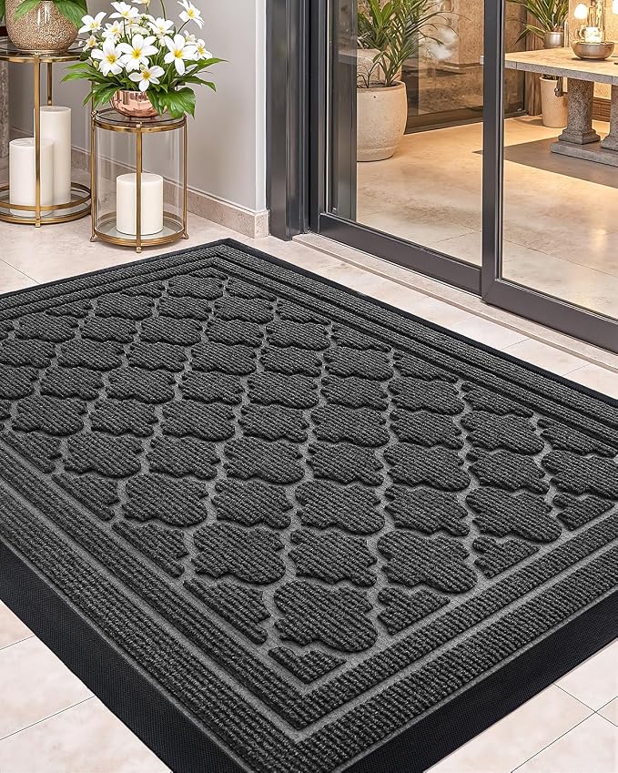 Color&Geometry Front Door Mat Outside Entrance, Heavy Duty Non Slip Low Profile by COLORG
