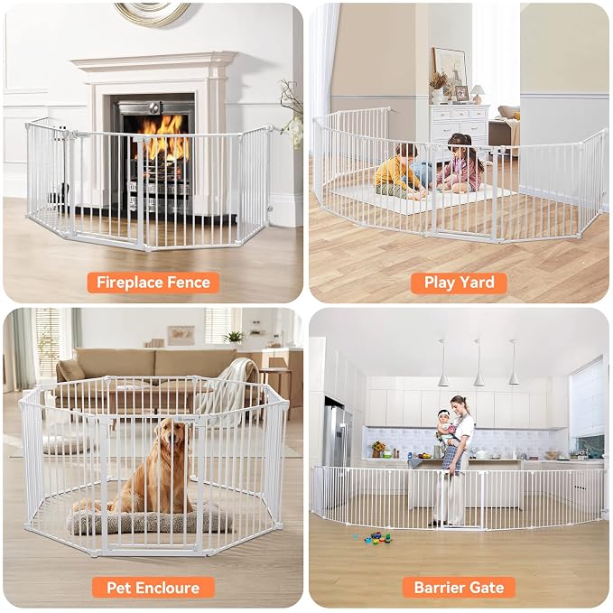 COMOMY 198" Baby Gate Extra Wide, Dog Gate Pet Gate - Image 7