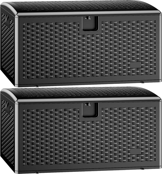 JEKO&JEKO 150 Gallon Outdoor Storage Box Set, Garden Tools, Outdoor Cushions by JEKOJEKO