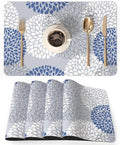QIYI Placemats Set of 4, 12x18 Inch Faux Leather Place Mats by QIYI
