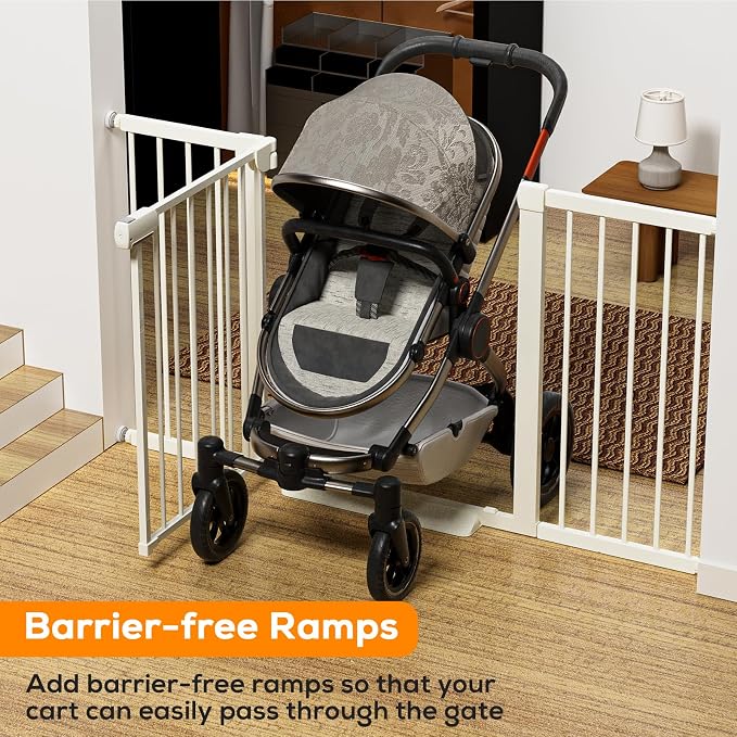 29.5-46" Baby Gate for Stairs, Baby Safety Essentials, Auto Close Gate for - Image 4