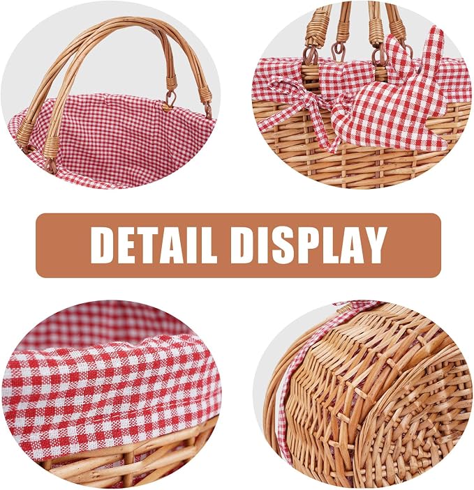 G GOOD GAIN Wicker Picnic Basket - Image 4