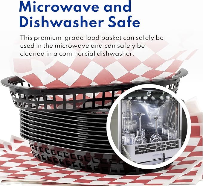 New Star Foodservice 44188 Fast Food Baskets, 9.25 x 6 inch Oval - Image 6