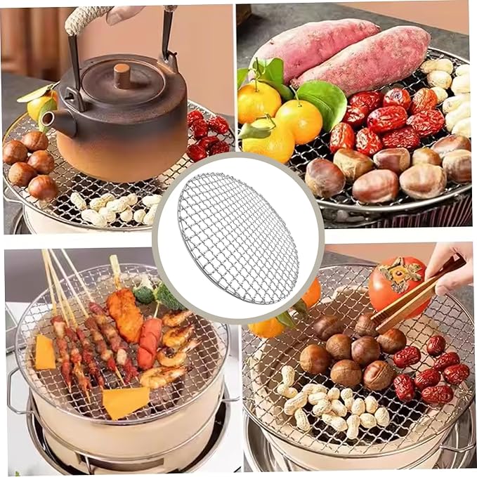 15" Round Stainless Steel Grill Grate, Heat-Resistant Replacement Baking Tray - Image 6