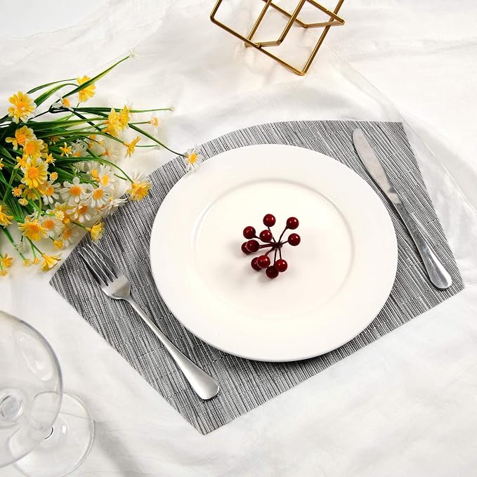 SHACOS Small Round Table Placemats Set of 4 Wedge Placemats Heat Resistant - Image 7