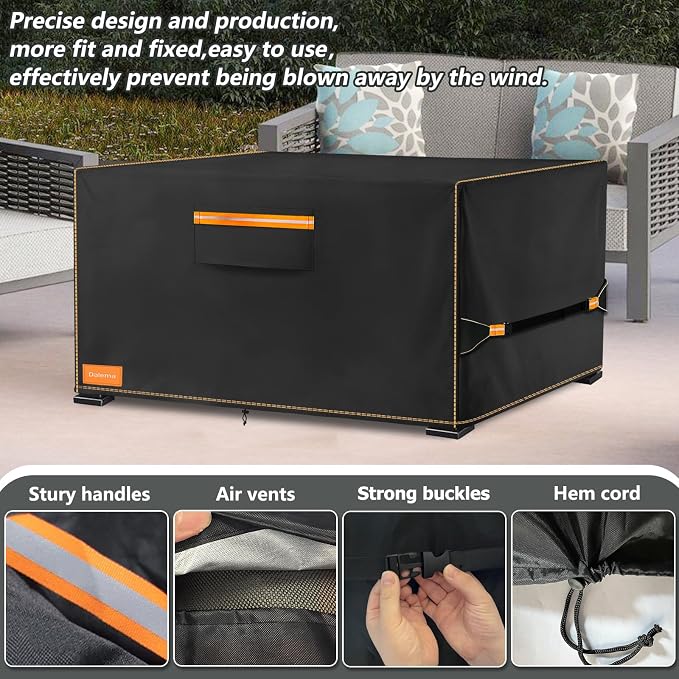 Fire Pit Cover, Outdoor Heavy Duty 600D 100% Waterproof Fire Pit Cover - Image 6
