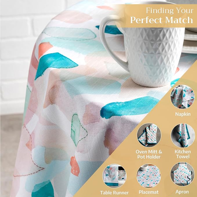 Maison d' Hermine Table Cloth Round Table 100% Cotton 69 Inches Tablecloth - Image 5