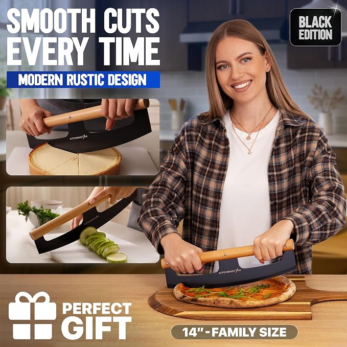 KitchenStar 14-Inch Pizza Cutter Rocker Blade - Image 2