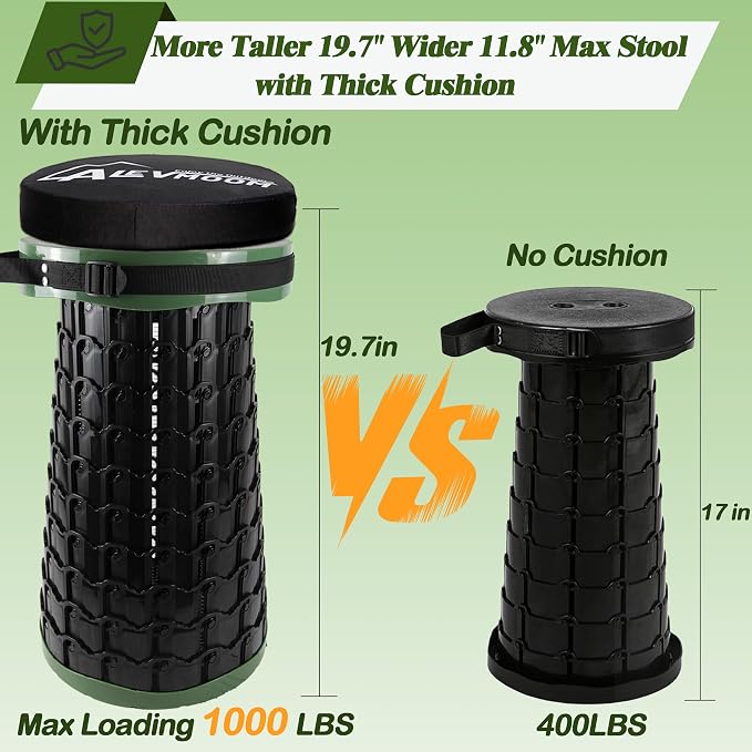 ALEVMOOM Upgraded XXL Collapsilbe Stool - Image 5
