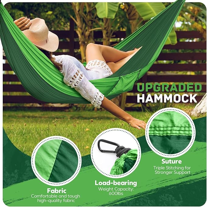 Hammock for Camping, Extra Large Double Size, 600 lb Capacity