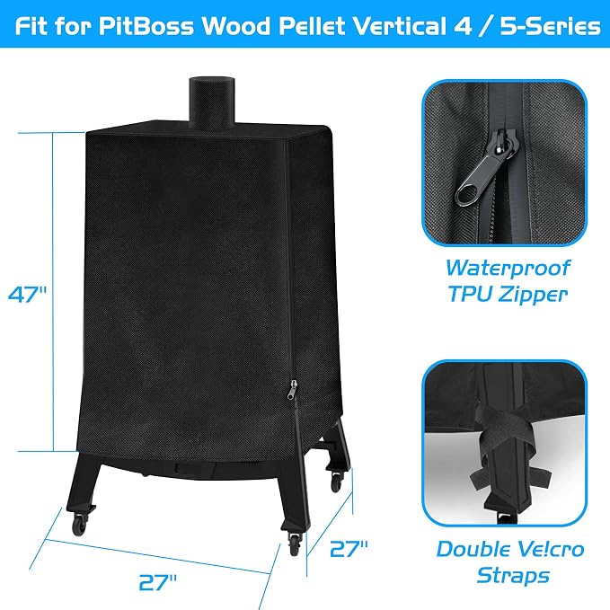 Vertical Smoker Cover for Pit Boss Wood Pellet 4/5-Series PBV4PS1 PBV5PW1 - Image 7