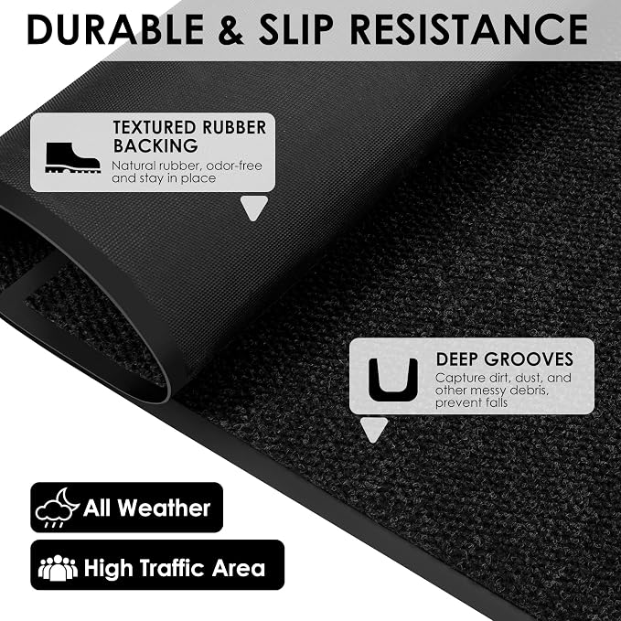 2′ x 3′ Front Door Mat Indoor Outdoor Entrance, Commercial Floor Mat Heavy Duty - Image 7