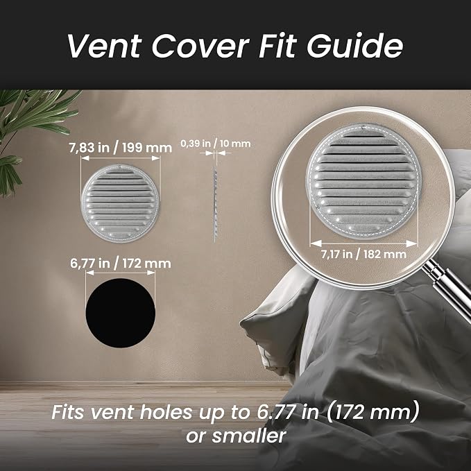 Repa Market 6 Inch Air Vent Covers/Galvanized Steel Return Air Grille/AC Vent - Image 3