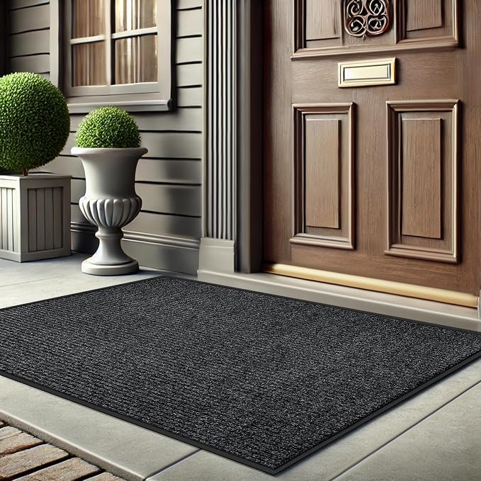 Azadx 4'x8' Indoor Outdoor Door Mat Heavy Duty Front Door Mat Ultra Absorbent - Image 2