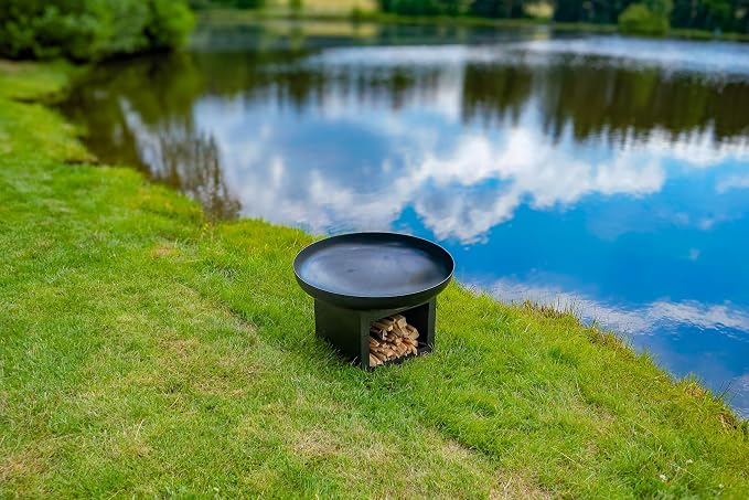 Fire Pit Bighorn 31.5" Outdoor Fire Bowl, Steel Firepit - Image 4