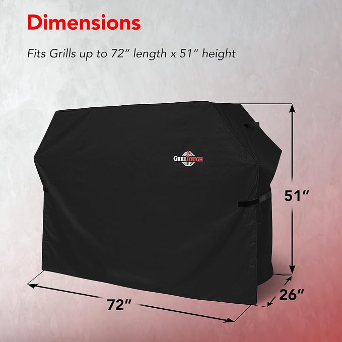 Heavy Duty BBQ Grill Cover for Outdoor Grill, 72 Inch – Waterproof, Weather - Image 5
