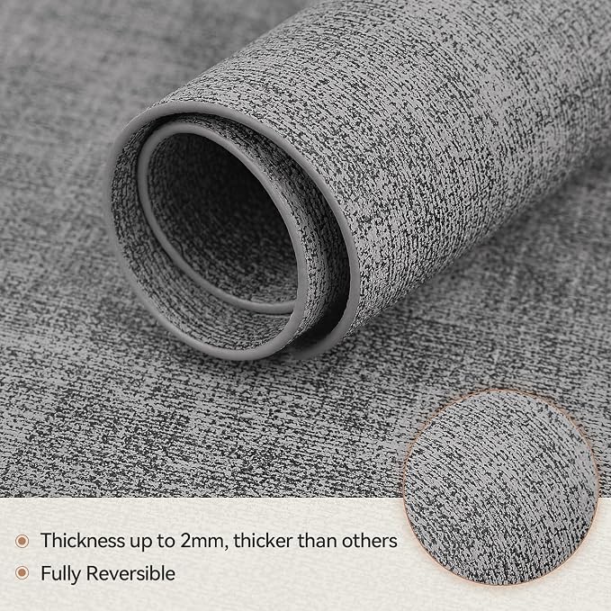 Round Table Placemats Set of 4, Faux Leather Wedge Shape Place Mats Heat - Image 5