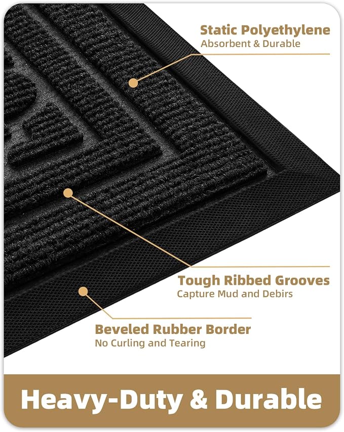 Color&Geometry Large Front Door Mat Outside Entrance, Heavy Duty Non Slip Low - Image 5