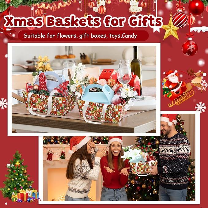 Pinkunn 48 Pcs Basket for Gifts Empty DIY Bulk Party Gift Basket Kit - Image 5