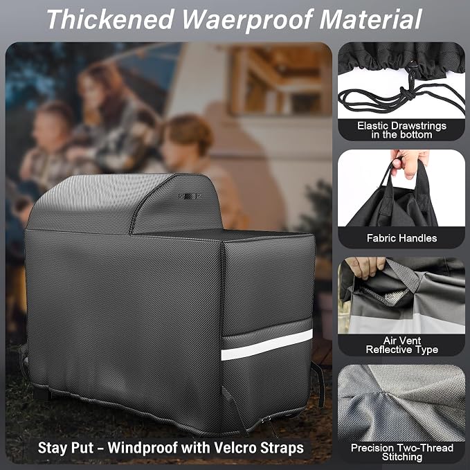 Grill Cover for Traeger Grills Woodridge Electric Wood Pellet Grill and Smoker - Image 7
