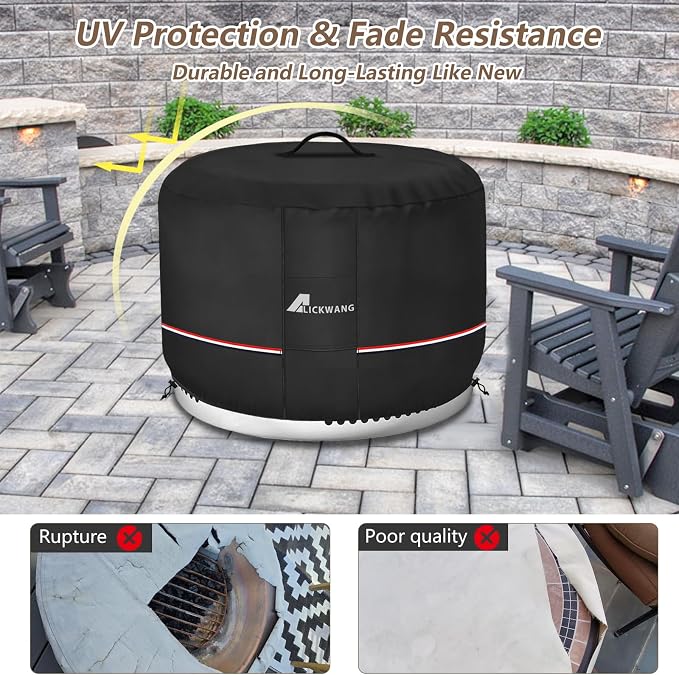 Fire Pit Cover for Solo Stove Bonfire, 600D Tear-Resistant Heavy Duty Durable - Image 5
