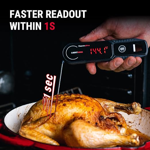 ThermoPro Lightning 1-Second Instant Read Meat Thermometer, Kitchen Food - Image 3