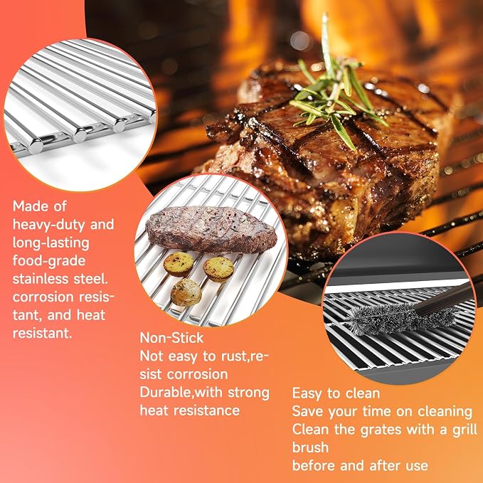 18.75" 2Pack Stainless Steel Cooking Grill Grates - Image 5