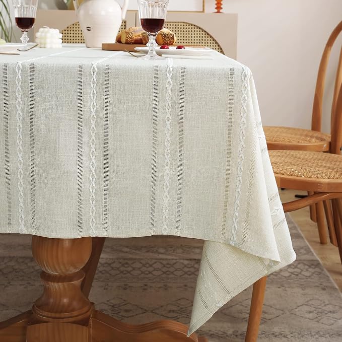Chassic 54 x 72 inches Farmhouse Style Linen tablecloths, Wrinkle Resistant - Image 7