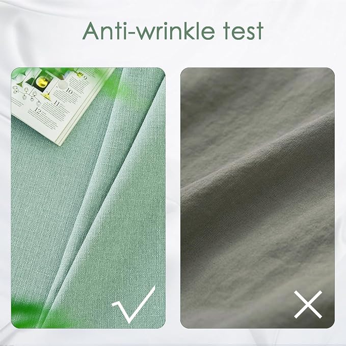 BALCONY & FALCON Rectangle Tablecloth Washable Wrinkle Resistant and Water - Image 4