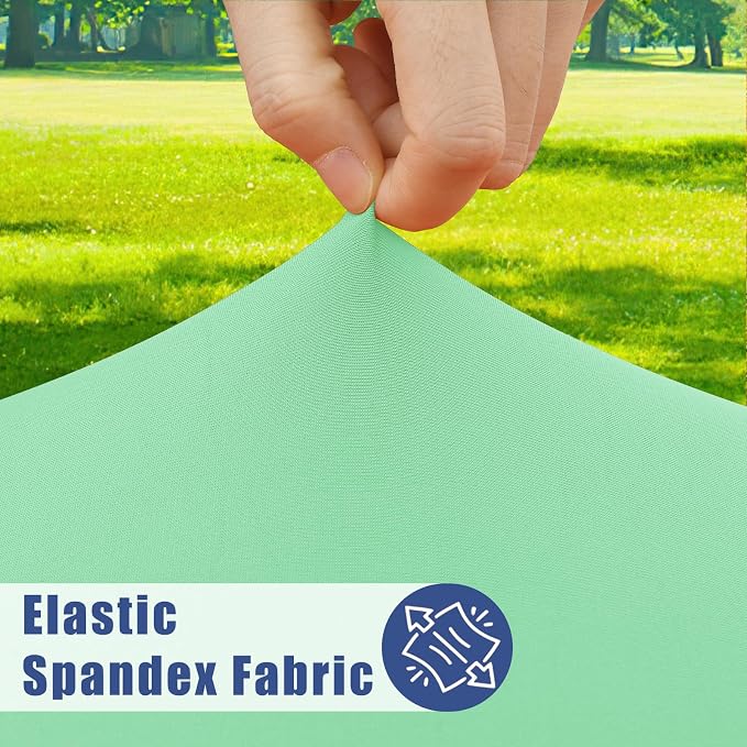 Spandex 5 Foot Rectangle Table Cloth 6 Pack, Elastic Fitted Tablecloths - Image 2