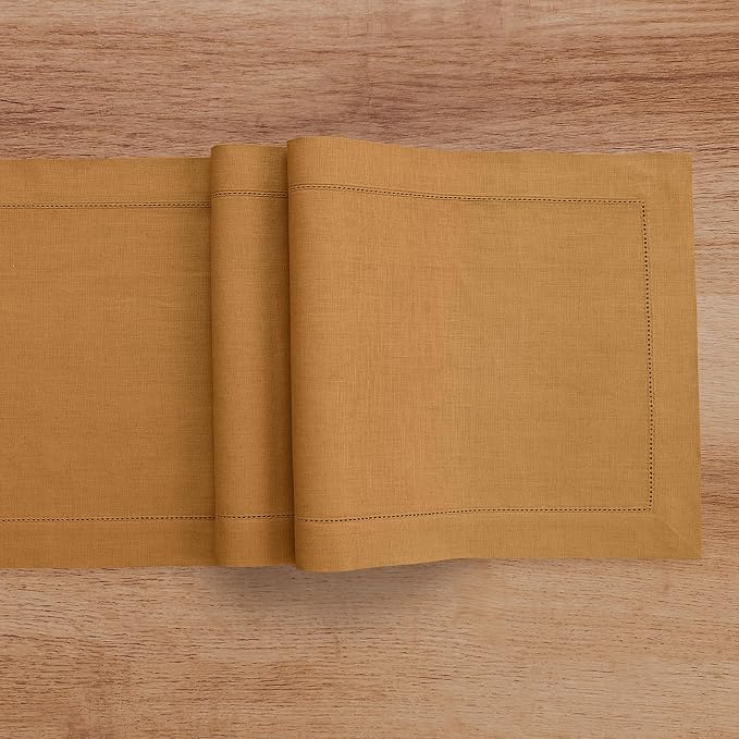 Solino Home Linen Brown Sugar Table Runner 132 Inches Long - Image 9