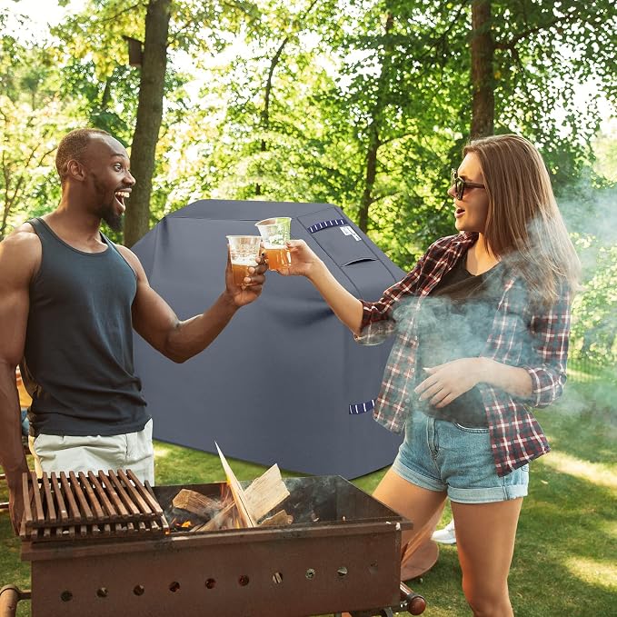 Grill Cover 600D Heavy Duty, Universal Fit Waterproof BBQ Grill Protector - Image 6