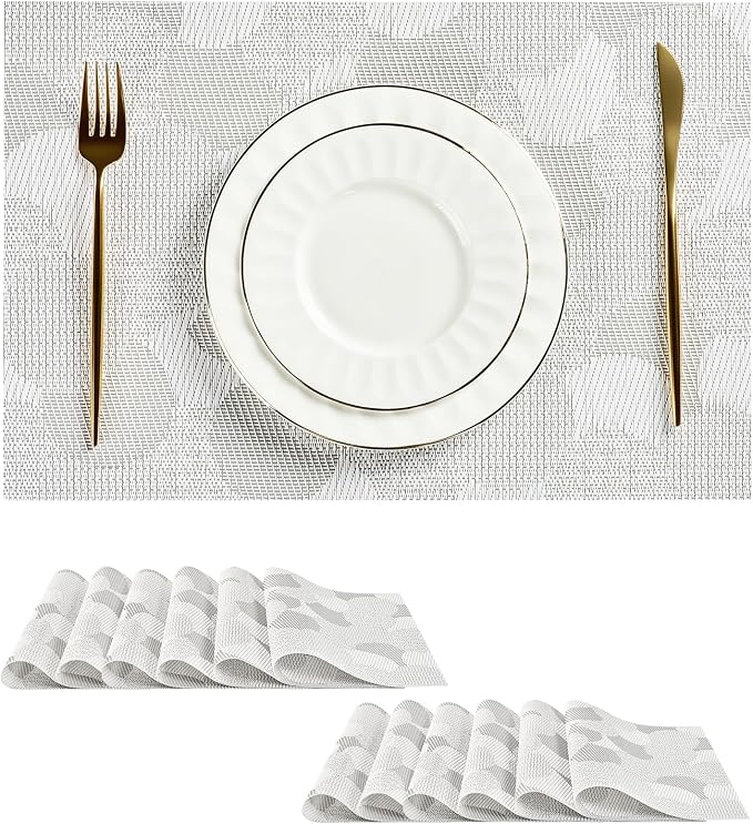 Leetaltree White Placemats Set of 12 by Leetaltree-ArtatEveryTable