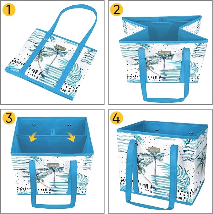 BALEINE 3Pk Reusable Grocery Bags, Foldable Shopping Bags - Image 7