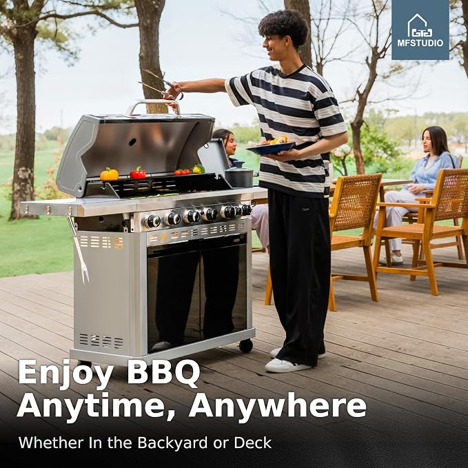 MFSTUDIO 7 Burner BBQ Gas Propane Grill - Image 9