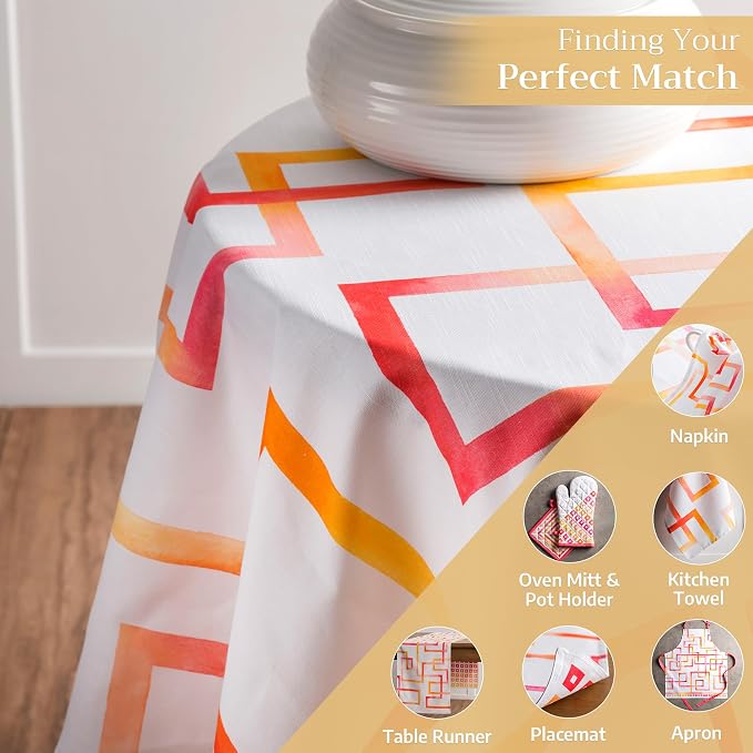 Maison d' Hermine Table Cloth Round Table 100% Cotton 69 Inches Tablecloth - Image 5