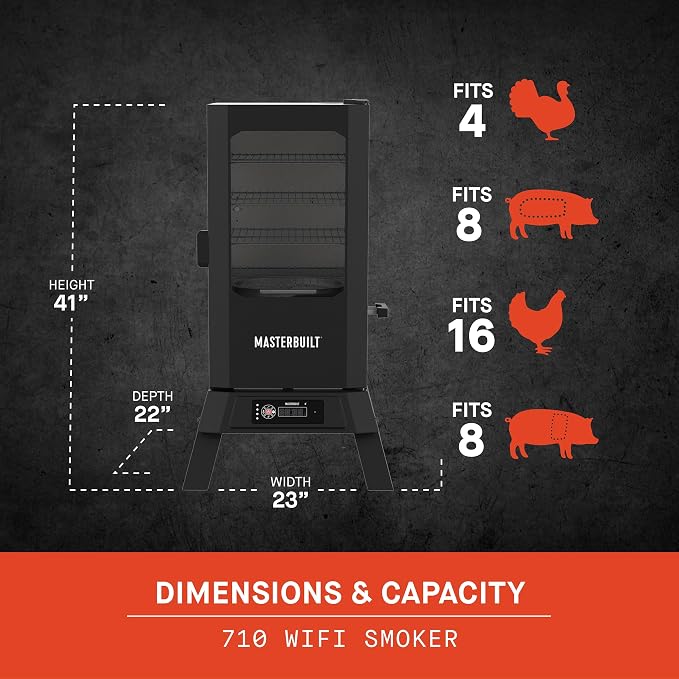 Masterbuilt®710 WiFi Digital Smoker, Vertical Design, 711 Cooking Sq. Inches - Image 13