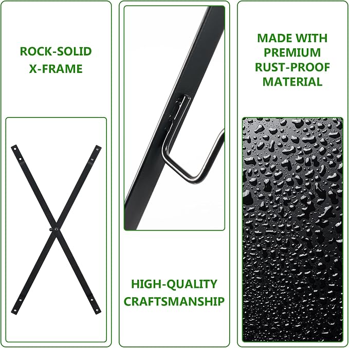 Leaf Bag Holder, Outdoor Foldable Trash Bag Holder Stand - Image 5