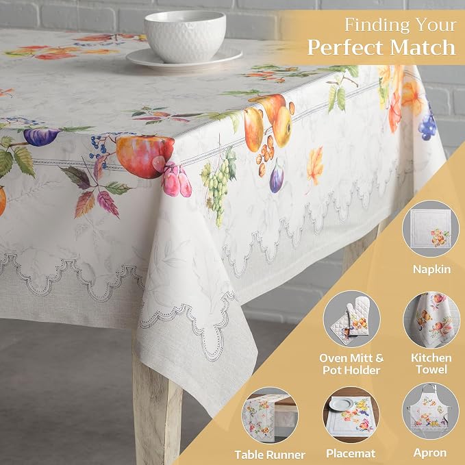 Maison d' Hermine Table Cloth Rectangle Table 100% Cotton 54 x 72 Inches Fall - Image 5