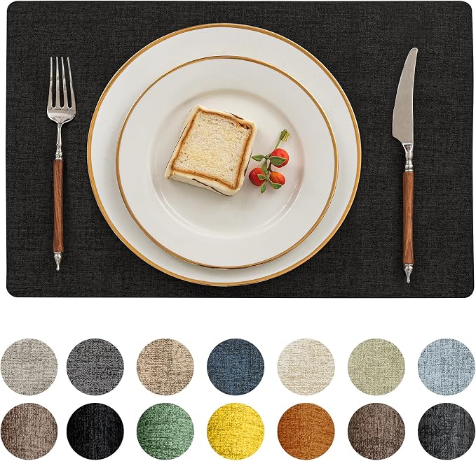 Romanstile Vinyl Placemats Set of 6-12 X 17 Inch by Romanstile