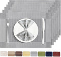 Placemats Set of 6 Washable&Wipeable Silver Place mats by Uolr