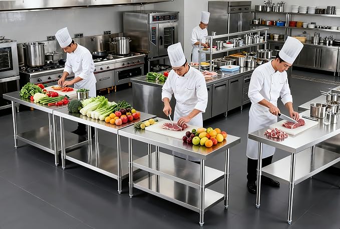 NUUK Heavy Duty Commercial Worktable 24" x 36" Restaurant Kitchen Food Prep - Image 2