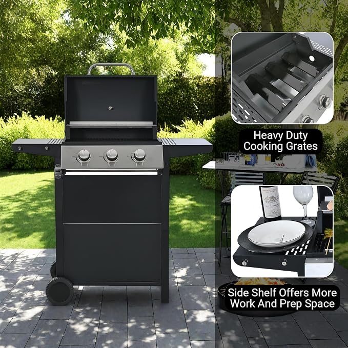 Endark 26, 000 BTU 3-Burner Propane Grill - Image 6